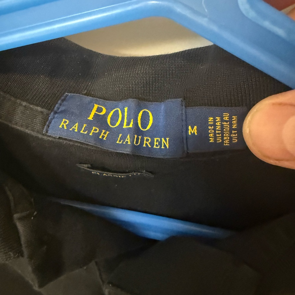 Ralph Lauren Black Polo Shirt for Men Size Medium - Picture 4 of 4